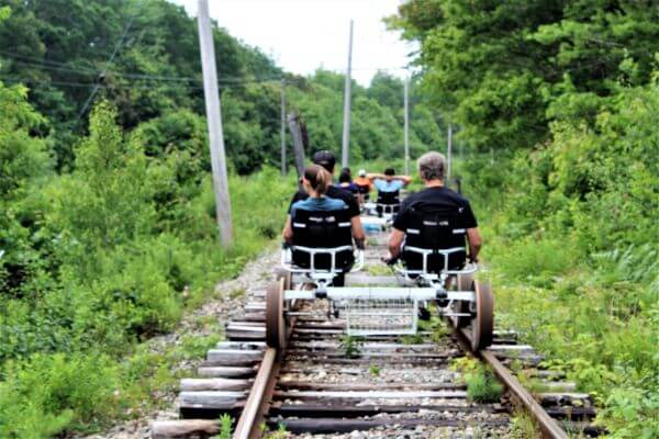 Rail biking is a fun way to explore the outdoors