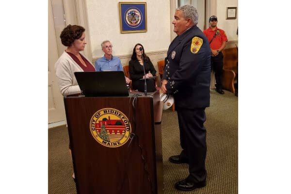 Thorpe sworn in as new deputy fire chief in Biddeford