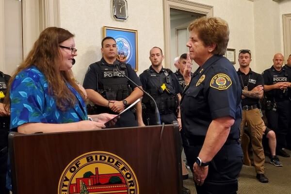 Biddeford Swears In New Police Chief, Awards Key To City