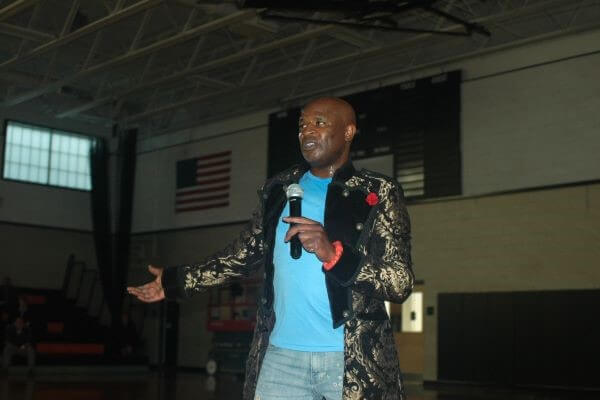 Boyé tells Biddeford High School students they are a 