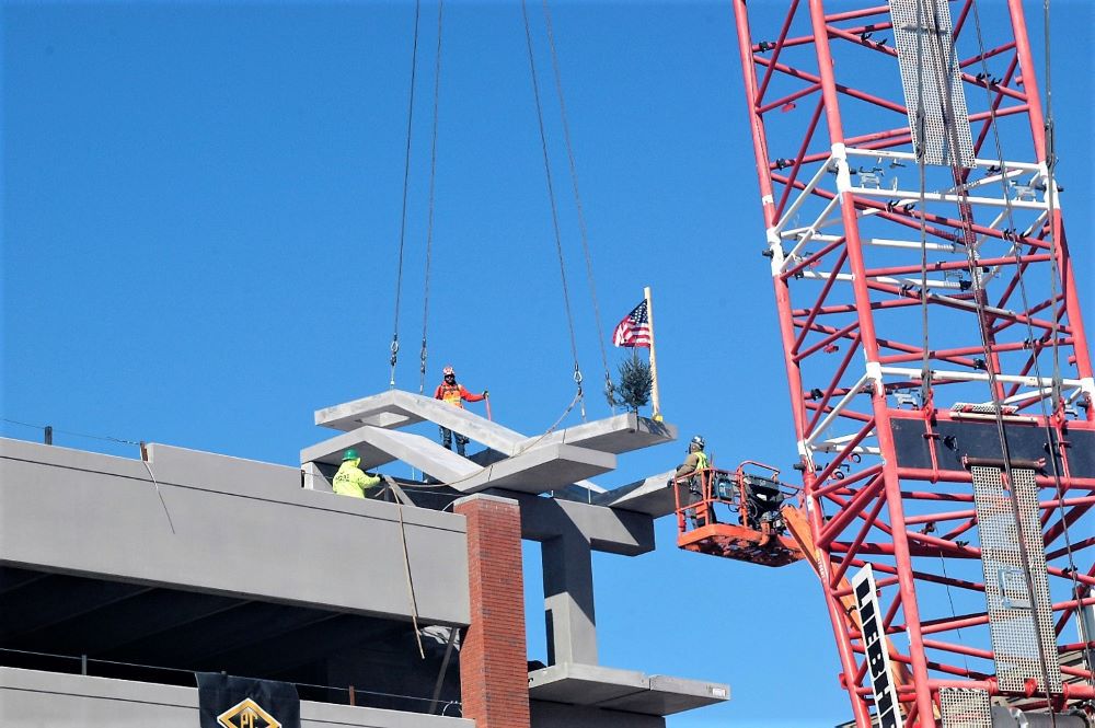 Biddeford tops off parking garage